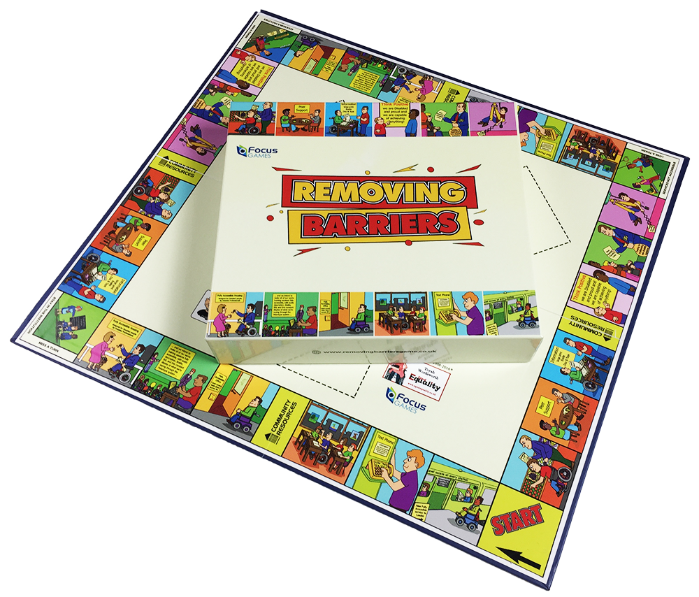 Removing Barriers Game Icon, Picture of Board and Box